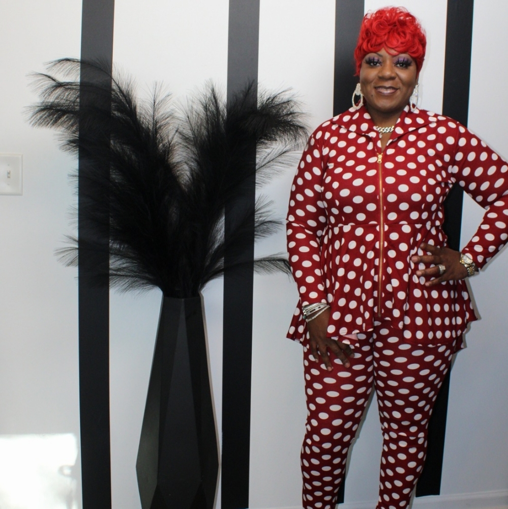 NWT Peplum Polka Dot Pant Set